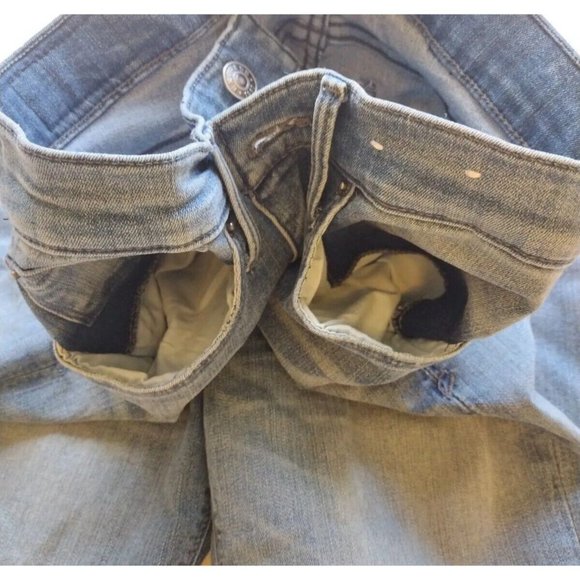 Express Leggings Womens 4 Cropped Mid Rise Stretch Denim Perfect - Picture 12 of 16